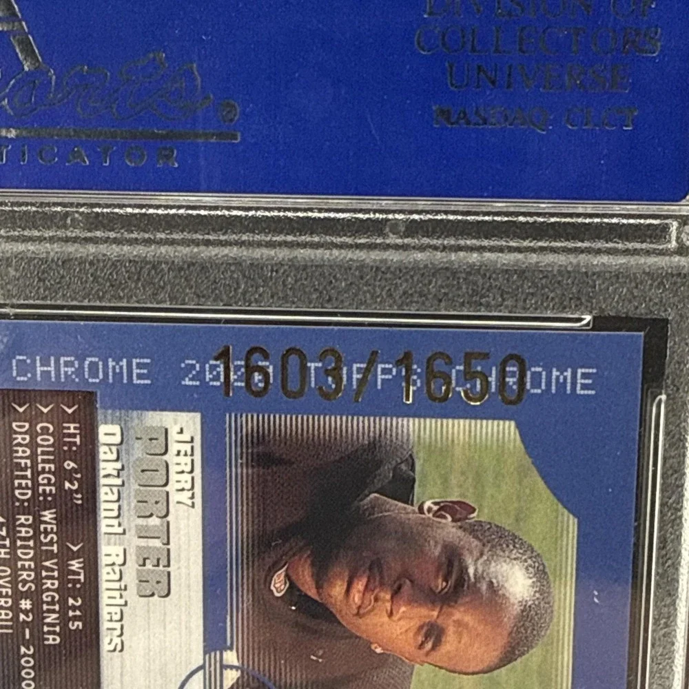 Jerry Porter 2000 Topps Chrome NFL Draft Pick Rookie /1650 Raiders (WPR)